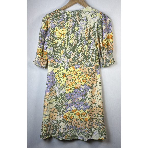 Rails Womens small Gardenia feminine romantic Roma Puff Sleeve A-Line Mini Dress - Picture 8 of 13